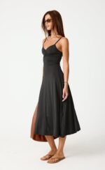 Poppy Midi Dress (Black) - Image 5