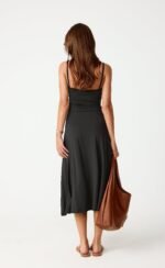 Poppy Midi Dress (Black) - Image 6