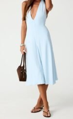 Sable Midi Dress (Ice Blue) - Image 6
