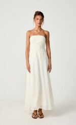 Stella Midi Dress (Cream) - Image 5