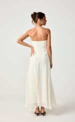 Stella Midi Dress (Cream) - Image 8