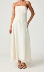 Stella Midi Dress (Cream) - Image 6