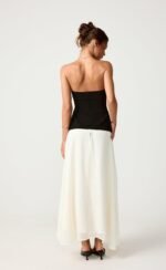 Stella Midi Dress (Black/Cream) - Image 3