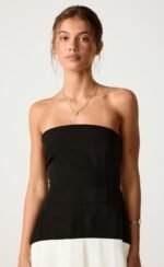 Stella Midi Dress (Black/Cream) - Image 7
