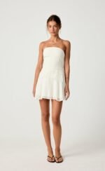 Stella Mini Dress (Cream) - Image 5