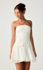 Stella Mini Dress (Cream) - Image 3