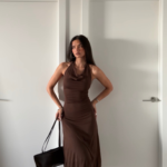 Sela Midi Dress (Chocolate)