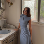 Stolen Midi Dress (Muted Blue)