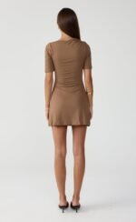 Vilma Mini Dress (Mocha) - Image 3