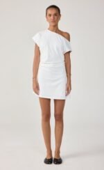 Adelaide Mini Dress (White) - Image 3