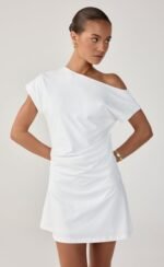 Adelaide Mini Dress (White) - Image 2