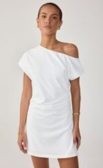 Adelaide Mini Dress (White) - Image 6