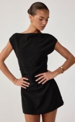 Canyon Mini Dress (Black) - Image 2