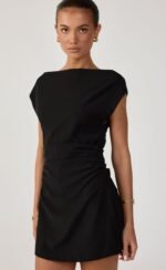 Canyon Mini Dress (Black) - Image 7