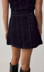 Heath Mini Dress (Navy Blue Denim) - Image 5