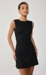 Foster Mini Dress (Black) - Image 6