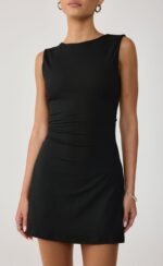 Foster Mini Dress (Black) - Image 5