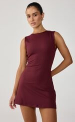 Foster Mini Dress (Wine) - Image 6