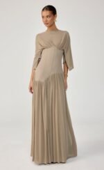 Giovanna Maxi Dress (Mushroom) - Image 6