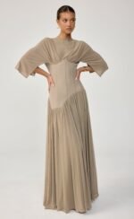 Giovanna Maxi Dress (Mushroom) - Image 7