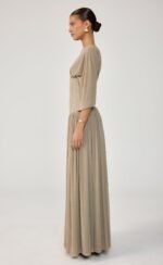 Giovanna Maxi Dress (Mushroom) - Image 4