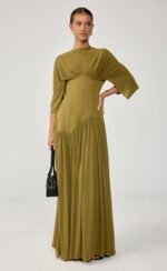 Giovanna Maxi Dress (Olive) - Image 3