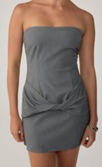 Jaylen Mini Dress (Slate Texture) - Image 5