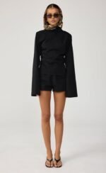 Jordynn Long Sleeve Top (Black) - Image 6