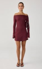 Kendale Mini Dress (Wine)