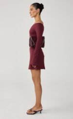 Kendale Mini Dress (Wine) - Image 4
