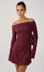 Kendale Mini Dress (Wine) - Image 2