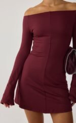 Kendale Mini Dress (Wine) - Image 5