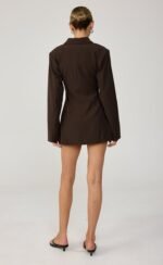 Mariella Mini Dress (Chocolate) - Image 6