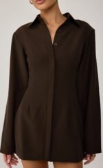 Mariella Mini Dress (Chocolate) - Image 4