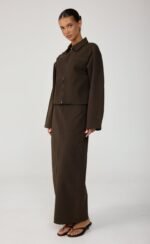 Mara Maxi Skirt (Chocolate) - Image 3