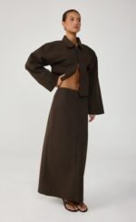 Mara Maxi Skirt (Chocolate) - Image 5