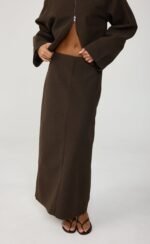 Mara Maxi Skirt (Chocolate) - Image 2