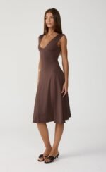 Milene Midi Dress (Chocolate) - Image 7
