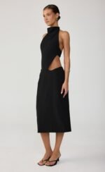 Mon Amie Midi Dress (Black) - Image 5