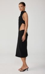 Mon Amie Midi Dress (Black) - Image 8