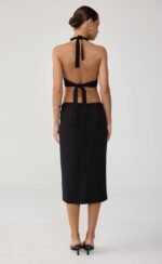 Mon Amie Midi Dress (Black) - Image 4