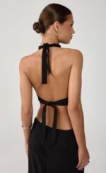Mon Amie Midi Dress (Black) - Image 3