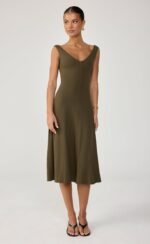 Nyra Midi Dress (Moss) - Image 6