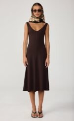Nyra Midi Dress (Chocolate) - Image 2