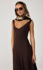 Nyra Midi Dress (Chocolate) - Image 5