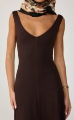 Nyra Midi Dress (Chocolate) - Image 7