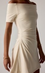 Piper Mini Dress (Oat) - Image 6