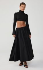 Herlow Maxi Skirt (Black) - Image 7