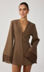 Rae Mini Dress (Mocha) - Image 7