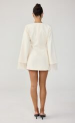 Rae Mini Dress (Cream) - Image 6